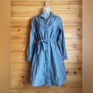 LL Bean Chambray button up dress NWOT